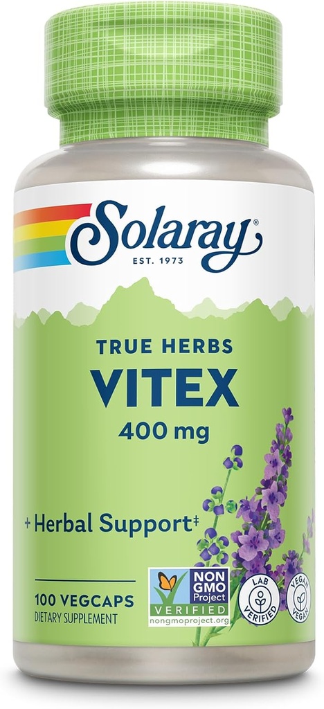 SOLARAY Vitex Berry 400mg □ Mulheres saudável Fórmula de equilíbrio de hormônios