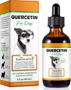 Quercetin för hundar, Dog Quercetin Liquid Drops, Dog Quercetin Herbal Supplement Support Allergy Relief, Cellular Health, Immune Boost, Antioxidant -60 ml