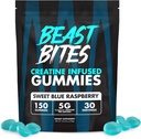 BEAST BITES - Creatine Infused Gummies - 5g Creapure Creatine Monohydrate Per Serving - NSF zertifiziert für Sport - 30 Servietten