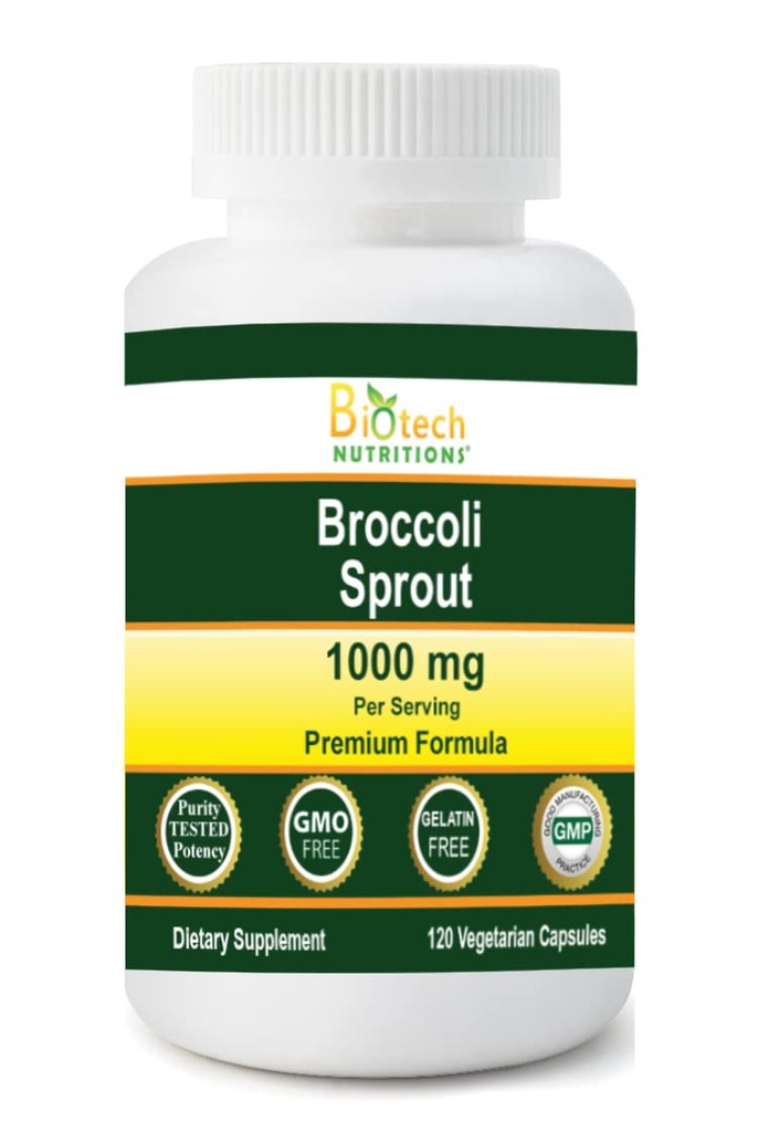 Broccoli Sprout 1000 mg Serving 120 Vegetable Capsules