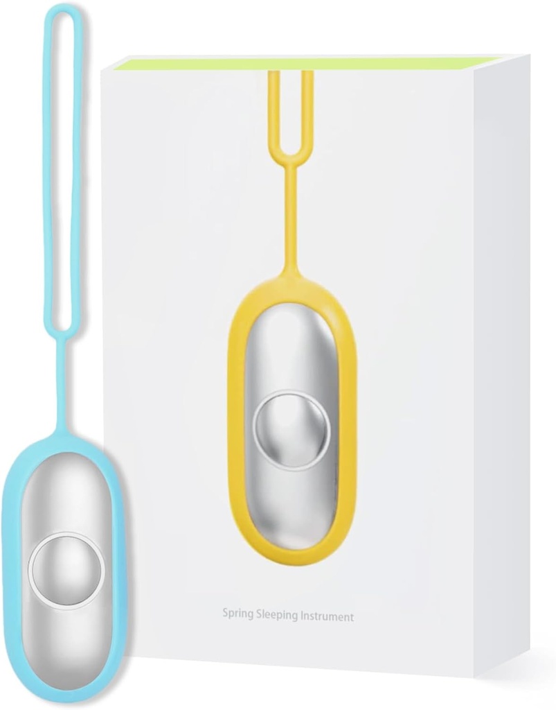 Compact Handheld Sleep Aid Device - Ferramenta de relaxación para mellorar o sono, o humor e o enfoque, intensidade de masaxe axustable, Portable & Easy de cargar (azul)