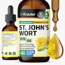BIO 크루터 St John 's Wort Tincture - Mood 지원을위한 Hypericum Perforatum 액체 추출물 - 높은 흡수 - Vegan Drops 2 Fl.Oz.