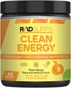 Clean Energy - Pre Workout Powder for Men " Women with BCAAs Amino Acids, Energy Drink Powder, Amino Acid Energy Powder for Energy " Focus - 40 Servings (12.7 oz, Peach Mango)