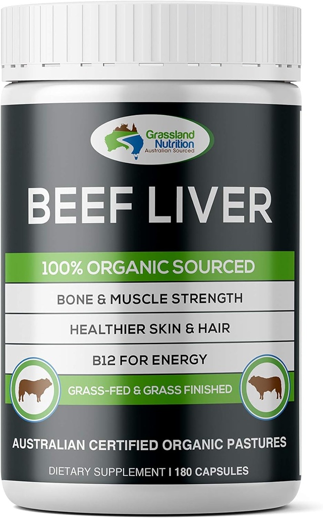 Grassland Nutrition Grass Fed Beef Liver 100% Organic Sourced 