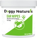 Can Ear Cleaner Wipes con Aloe e Eucalyptus (100 Conde) - Otic Cleanser para cans (Made in U.S.A.)