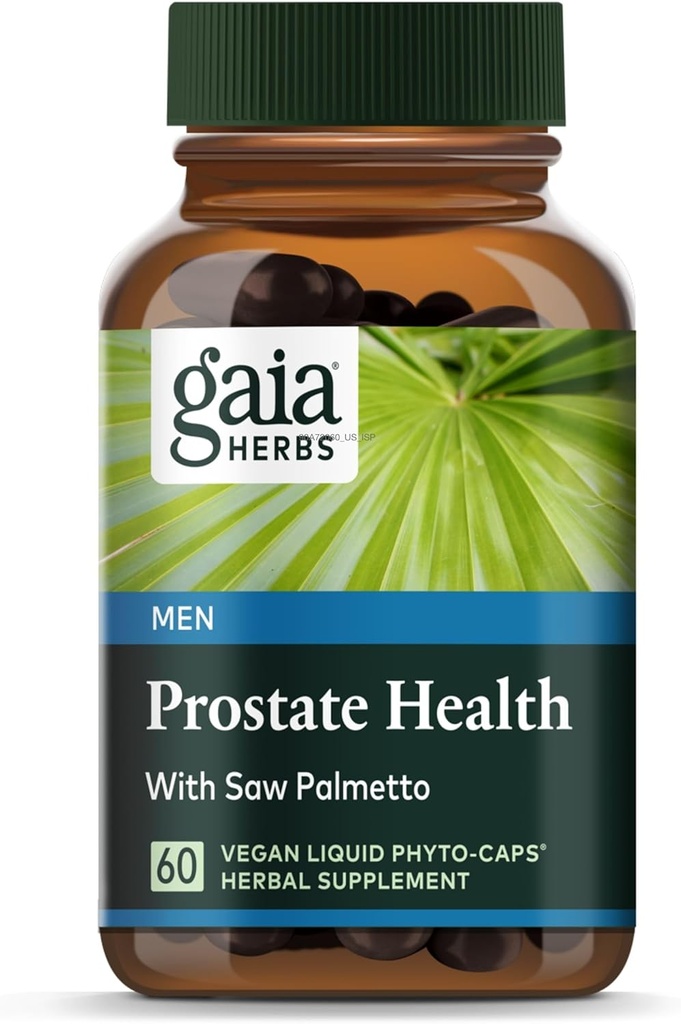 Gaia Herbs Prostate Health - Stöder Prostata Hälsa och Funktion för Män - med Saw Palmetto, Green Tea, Nettle Root och White Sage * - 60 Vegan Liquid Phyto-Capsules (20-Day Supply)