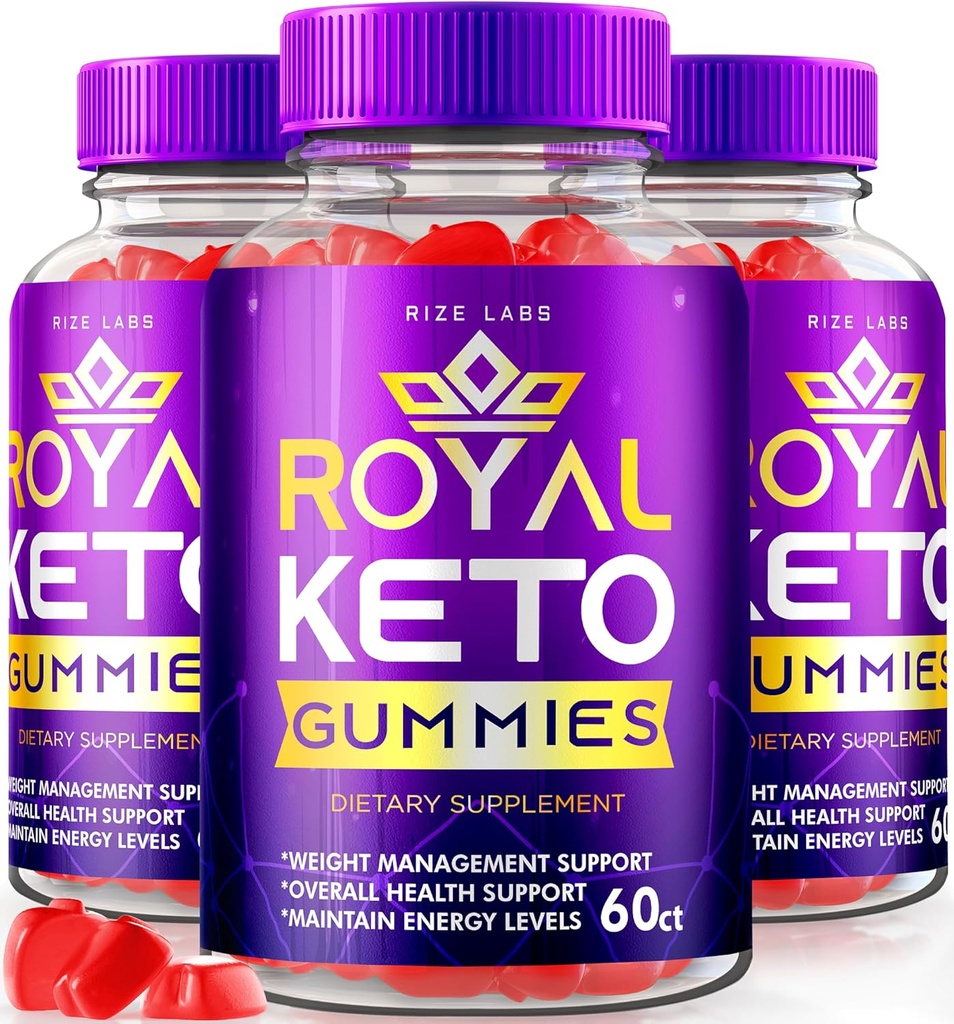 rize labs Royal Keto ACV Gunmies, Organic, Unterstützung Belly Fat Weightloss für Männer und Frauen Gomitas Apple Cider Essig Extra Strength - Pack of 3(180 Gummis)