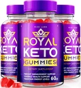 Rize laboratoare Royal Keto ACV Gunmies, Organic, Suport Belly Fat pierdere în greutate pentru bărbați și femei Gomitas Apple Cidru Otet Extra Putere - Pachet de 3(180 Gumies)