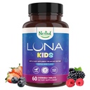 Nested Naturals Luna Kids Sugar-Free Sleep Aid Tablets for Children 4+ - Naturally Sourced Ingredients - Herbal Sleep Supplement with Chamomile, Melatonin, Valerian & Lemon Balm - 60 Chewable Tablets