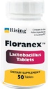 Rising Health - Floranex Tablets - Lactobacillus Probiotic Dietary Supplements - 50 Tablets