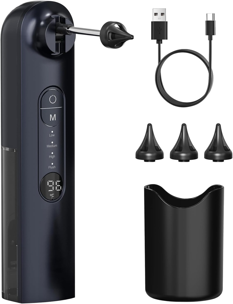 Orella Wax Eliminació, netejador d'orelles segures, Kit d'eliminació Wax, 4 Modes- Irrigation System, Orella rentador del Kit - IPX7 Star impermeable (Blue)