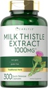 Carlyle Milk Thistle 1000mg | 300 capsule | Non OGM, Estratto senza glutine