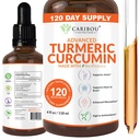 Liquid Turmeric Curcumin with Bioperine for Enhanced Absorption - Turmeric Curcumin Supplement for Joint Support - Turmeric Extract with Black Pepper - 2 Month Supply - 4oz