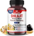 Shilajit Pure Himalayan - Energy Booster 85% Fulvic Acid, Maca Root, Panax Ginseng, Tongkat Ali, Fadogia Agrestis - Metabolism & Immunity Support - 150 kapslar