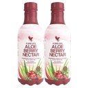 Forever Living - Aloe Berry Nectar - 90,7% Pure Aloe Vera Gel med tranbär och äpplen - Inga konserveringsmedel - 1L (Pack av 2)
