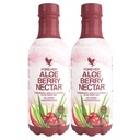 Forever Living - Aloe Berry Nectar - 90.7% Pure Aloe Vera Gel with Cranberries and Apples - No Preservatives - 1L (Pack of 2)