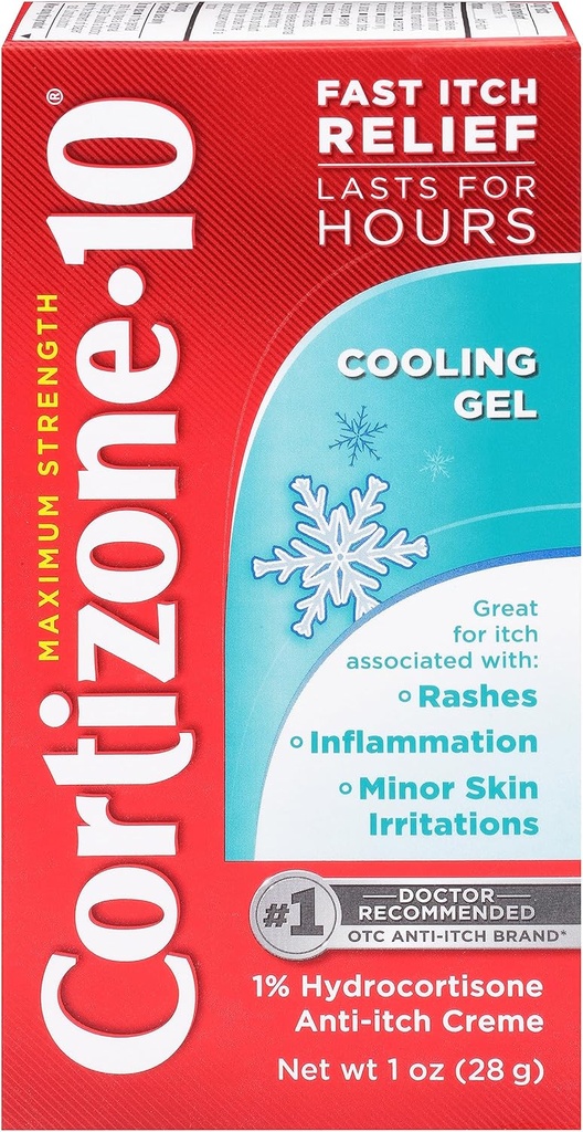 Cortizone-10, Cooling Gel Anti-Itsch Crème, 1 Ounce