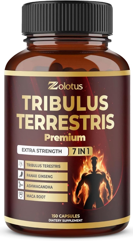 Kişilər və Qadınlar üçün Tribulus Terrestris Supplement, Ashwagandha ilə 5-Month Supply, Panax Ginseng, Gözəl Palmetto, Maca, Shilajit, 150 Count