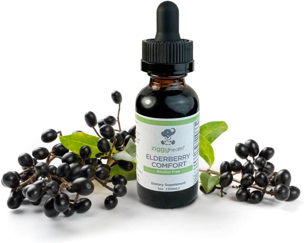 Organisk Elderberry Tincture - Elderberry Extract - Liquid Elderberry Drops, Immune Support, Respiratory Support & Defense, 1oz - Ziggy Health