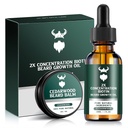 Beard Growth Kit - 2X Concentration Biotin for Men, Natural Argan, Jojoba Oils and Vitamins (Cedarwood)