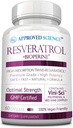 Genehmigte Science® Resveratrol - 1000 mg Trans Resveratrol - 250 mg Polyphenol - 98% Reinheitsgrad - Inklusive Bioperine® - 60 Vegan Friendly Capsules - 1 Flasche