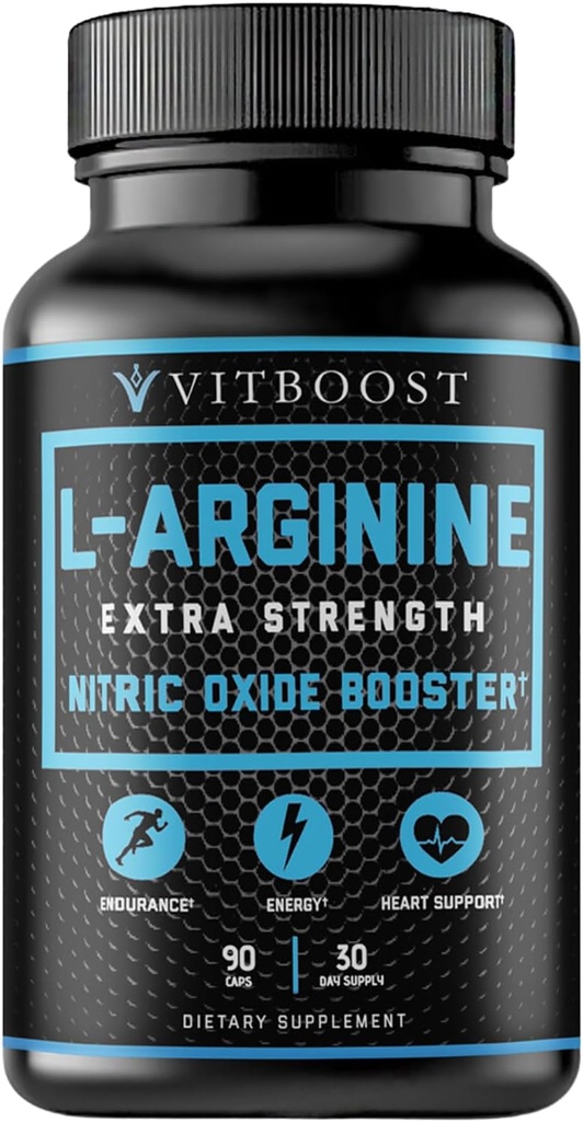 Extra sterkte L Arginine Capsule 1500mg - Nitric Oxide Supplementen voor uithoudingsvermogen, spier, bloedvatigheid en energie - Krachtige NO Booster met L-Arginine, L-Citrulline en essentiële aminozuren