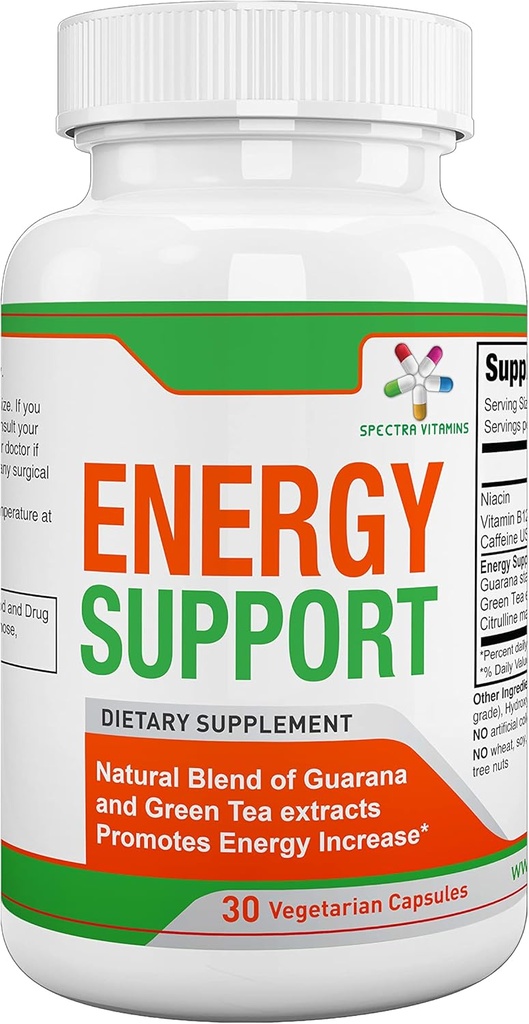 Spectra Vitamin Natural Energy Dukung 30 Kapsul - Guarana Kapsul - Vitamin B12