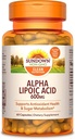 Sundown Naturals Ácido Lipóico Super Alfa 600 mg Cápsulas