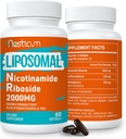2000 MG Liposomal Nicotinamide Riboside Supplement with TMG & Pterostilbene, High Bioavailability NAD+ Boosting Supplement, Superior to Niacinamide for Energy, Immunity, Age Resistance, 120 Softgels