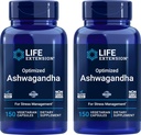 Extensió de vida optimitzada Ashwagandha, 150 Veg Caps (Pa de 2) - No-GMO, Guten Free, Vegetar Capules
