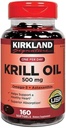 Kirkland Signature Krill Oil 500 Milligram 160 Softgels