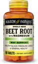 MASON NATURAL Beet Root mit Magnesium und Kalzium - Gesundes Herz und Blutdruck, Pflege Gesamtgesundheit, 100 Tabletten