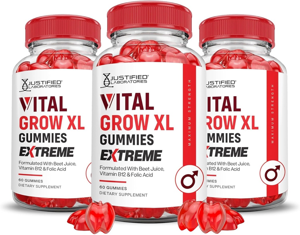 合理实验室(3 Pack Virtual Grow XL Extreme 2000MG 性能 Gummys 高级公式,与ACV Pomegranate Beet Juice Powder B12 Vegan Non GMO 180 Gummys 共同设计)