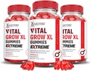 Justifikatutako laborategiak (3 Pack Vital Grow XL Extreme 2000MG Performance Gummies Aurreratua ACV Pomegranate Beet Juice Powder B12 Vegan Non GMO 180 Gummys