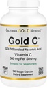 California Gold Nutrition Gold C USP Grau Suplemento vitamina C - Suporte imunológico e bem-estar sazonal - Vegetarian Friendly - Gluten Free, Non-GMO - 500 mg - 240 Cápsulas Veggie