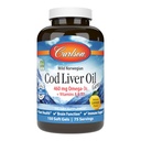 Carlson - Cod Liver Oil Gems, 460 mg Omega- 3, Plus Vitamin A i D3, Wild Caught Norwegian Arctic Cod Liver Oil, Sustainable Sourced Nordic Fish Oil Capsules, Lemon, 150 Softgels