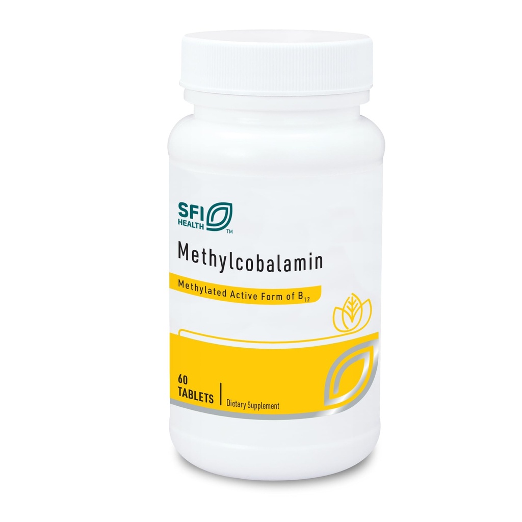 Klaire Labs SFI Health Methylcobalamin Lozenges - 5000 Micrograms Vitamin B12 for Cognitive & Cardiovascular Support, Hypoallergenic & Natural Cherry Flavor (60 Fast Dissolve Tablets)