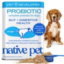 Native Pet Probiotics for Dogs – Dog Probiotic Powder for Gut & Digestive Health, Vet-Formulated 6B CFUs Dog-Specific Probiotic Strains, Supports Stool Quality & Diet Transitions – 120 Scoops