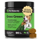 Grass Green Dog Urine Neutralizer for Lawns - Stops Yellow Burn Spots & Brown Grass - Lawn Saver Supplement with dl-Methionine, Probiotics & Digestive Enzymes - Green Grass Chews (Turkey, 90 Ct)