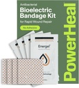 PowerHeal Bioelectric Bandage Kit for Wound Care & Healing - 단일 층 접착제 포함 Wound Hydrogel, 절단, 마모, 물집, 화상 - 4 팩, 2 "x 2"