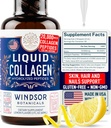 Concentrado Colágeno Líquido Peptídeos Suplemento - 30.000mcg Colágeno Líquido Hidrolisado para Mulheres mais Biotina Cabelo, Pele, Nail Support - Gotas diretas sublinguais ou em Bebidas - Bebida de Limão Natural 2 onças