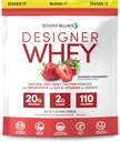 Designer Wellness, Designer Whey, Natural Whey Protein Powder with Probiotics, Fiber, and Key B-Vitamins for Energy, Gluteeniton, Summer Mansikka, 2 lb