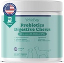 Probiotiká pre psy, psie probiotiká a prebiotiká s enzýmami, pre Gut & Digestive Health and Yeast Balance, Support Immune System, Chicken Flavor, 120 Soft Chews