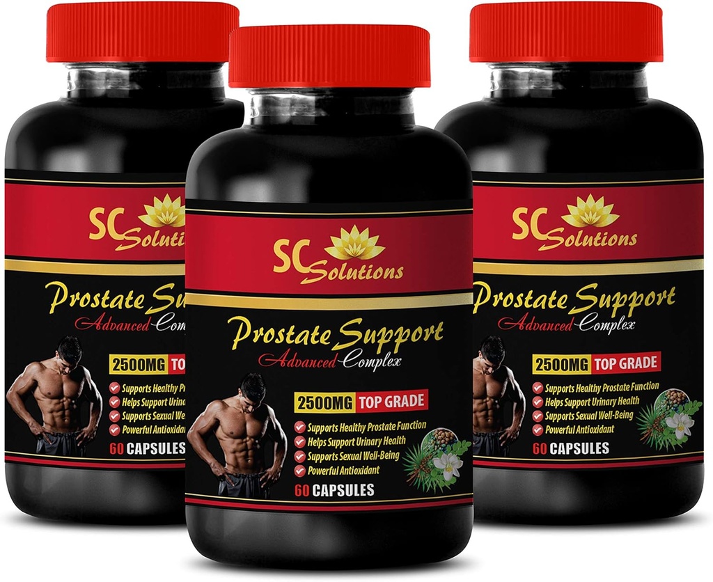 Prostate Support Now - Prostate Support 1345MG - Complexe avancé - Saw Palmetto Hair - 3 bouteilles (180 capsules)