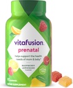 vitafusion PreNatal Gummy Vitamine, Raspberry Lemonade Flavor, Prenatal Vitamin Supplement für Frauen mit Folat und DHA, 45 Tage Versorgung, 90 Zähler