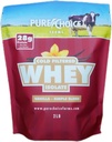 Pure Choice Vanilla Whey חלבונים אבקת Isolate, 28g חלבון, undenatured Whey, 3 ingredients, No Fillers Or Artificial Sweeteners. (Vanilla, 2 lb)