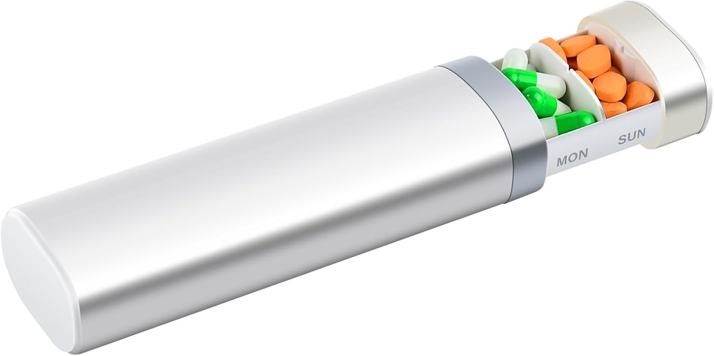Greencycle pilleri Järjestäjä 7 Päivä, Viikoittain pillereitä tapauksessa, Kannettava päivittäin pilleri laatikko matka pilleri Holder Kaunis Koti Medicine Box pilleri Dispenser pitää vitamiinit kalaöljy, täydennysosa (valkoinen)