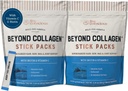 Live Conscious Beyond Collagen Peptides Powder Unflavored Packets-Hydrolyzed Collagen Powder-Hair Skin Nail & Joint Support- I II III V & X Grass-Fed Collagen Supplements for Women & Men 30 Pack (2pk)