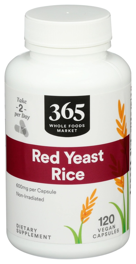 365 by Whole Foods Market, Red Yeast Rice 600mg, 120 Count