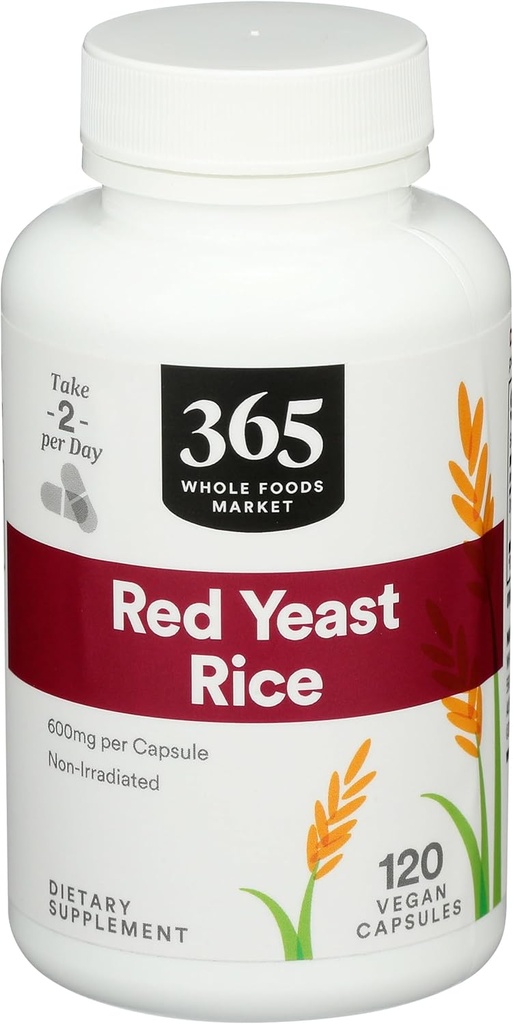 365 by Whole Foods Market, Red Yeast Rice 600mg, 120 Count